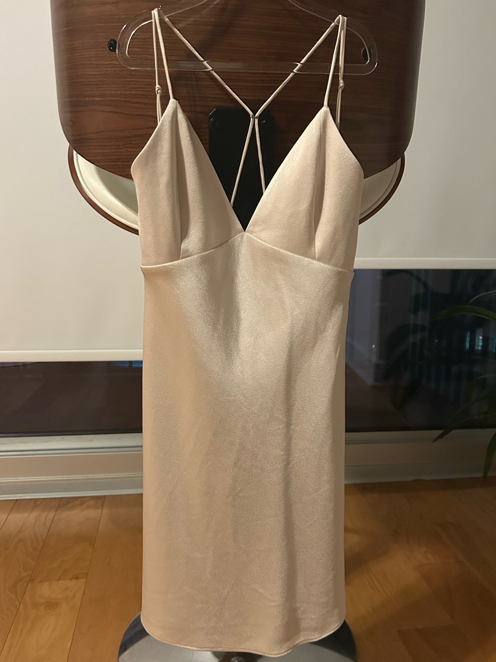 Alice + Olivia Julietta champagne satin dress